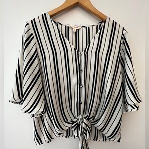 Black and white blouse